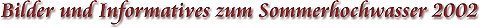 Überschrift: Bilder und Informatives zum Sommerhochwasser 2002
