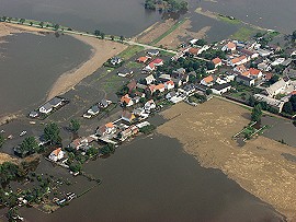 Gübs - durch Deichbruch überflutet